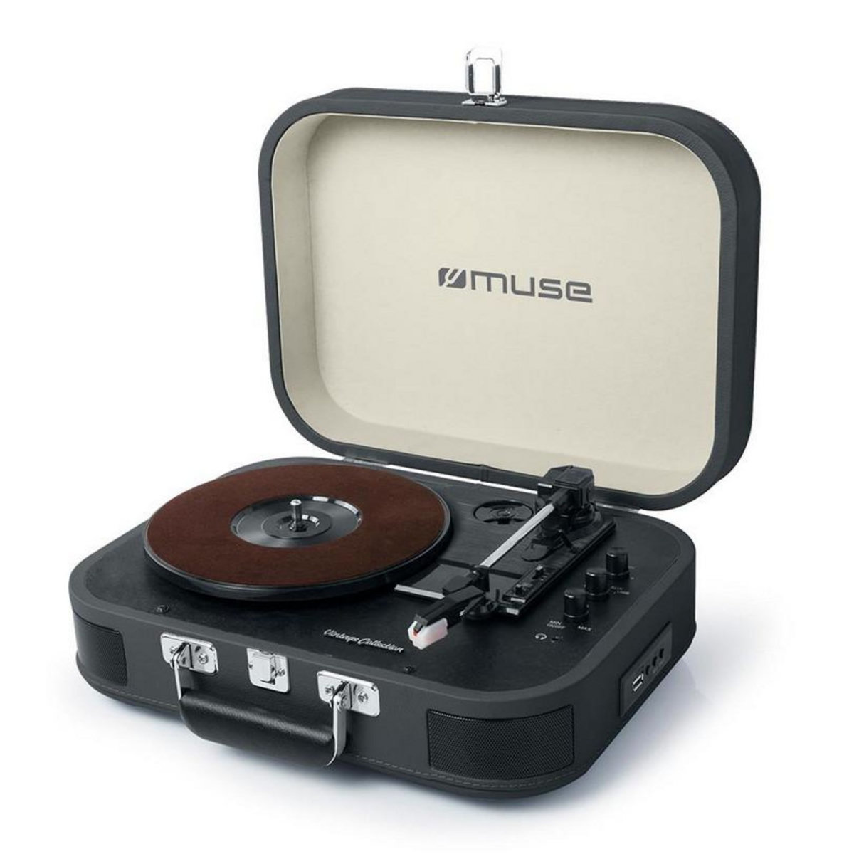 Muse Platine vinyle stéréo 3 vitesses 33/45/78t avec bluetooth - mt201dg