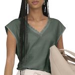 JACQUELINE DE YONG Blouse  Femme JDY Train. Coloris disponibles : Vert