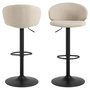 Voir la diapositive 2 : TOILINUX Lot de 2 tabourets de bar ZANZIBAR - Beige