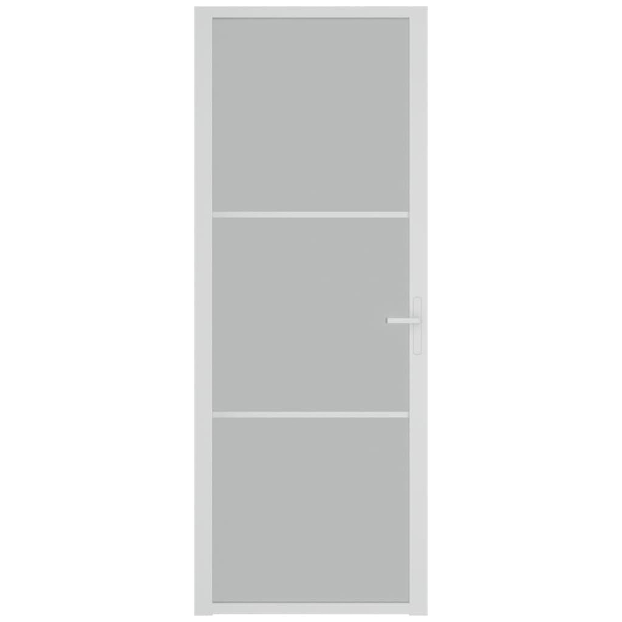 Voir la diapositive 3 : VIDAXL Porte interieure 76x201,5 cm Blanc Verre mat et aluminium