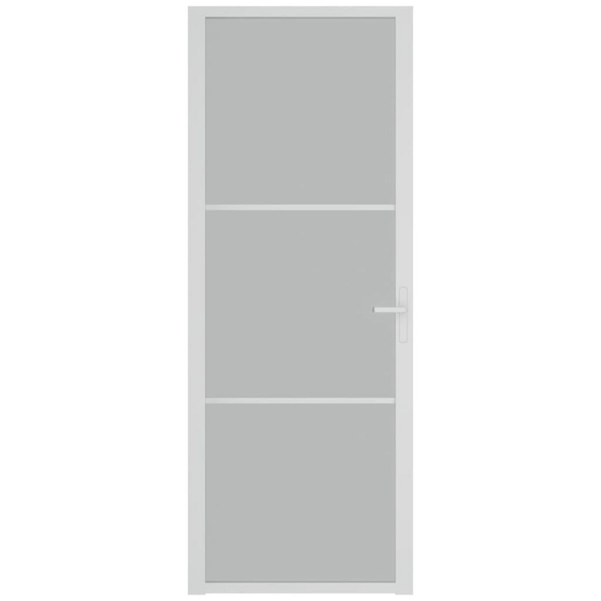 VIDAXL Porte interieure 76x201,5 cm Blanc Verre mat et aluminium