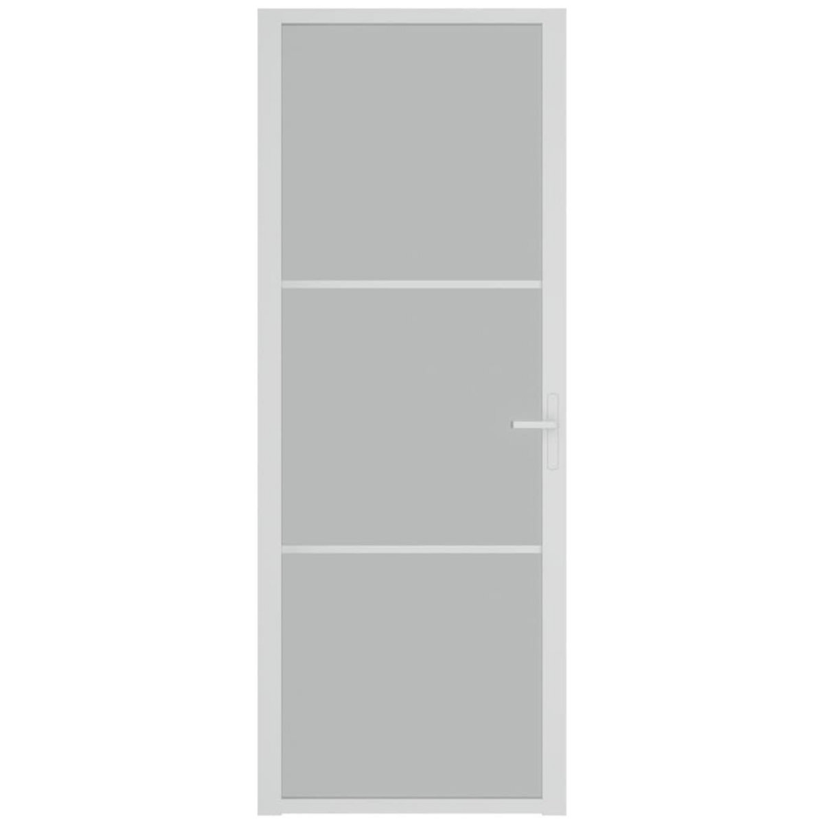 VIDAXL Porte interieure 76x201,5 cm Blanc Verre mat et aluminium