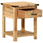 Voir la diapositive 2 : VIDAXL Table de chevet 40x40x50 cm bois de manguier massif