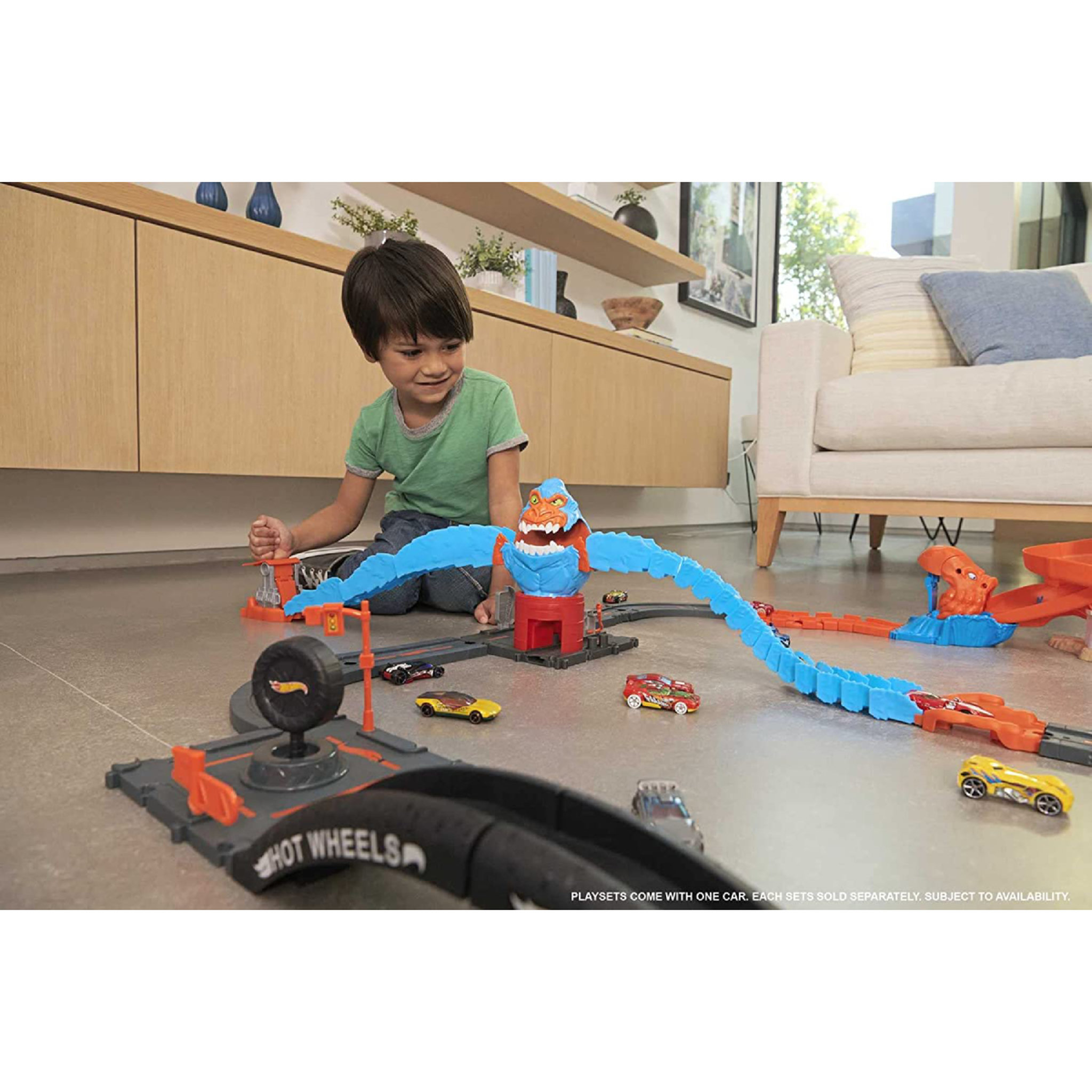 Voir la diapositive 3 : MATTEL Coffret Hot Wheels Piste Némésis L'Attaque du Gorille