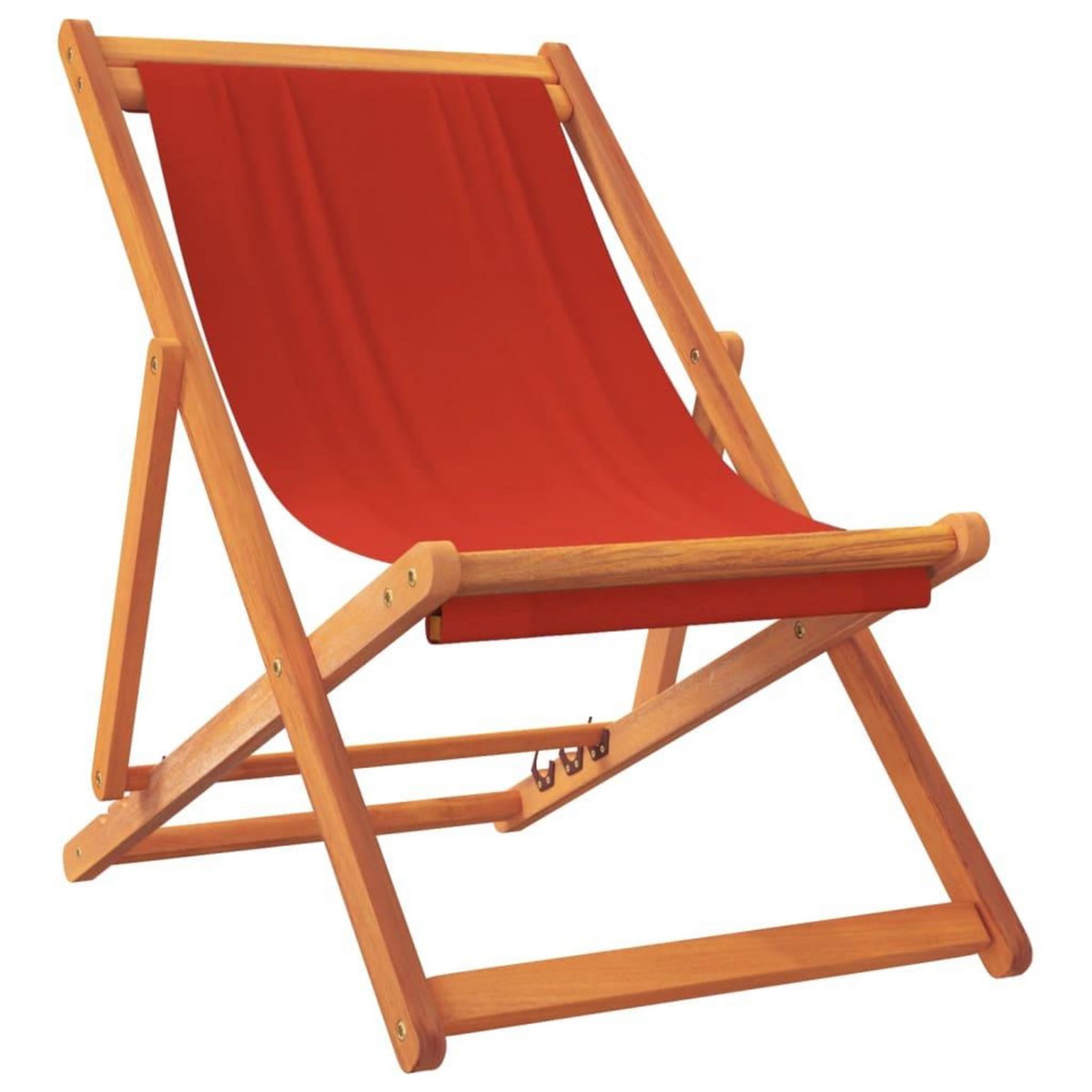 VIDAXL Chaises de plage pliables lot de 2 rouge tissu
