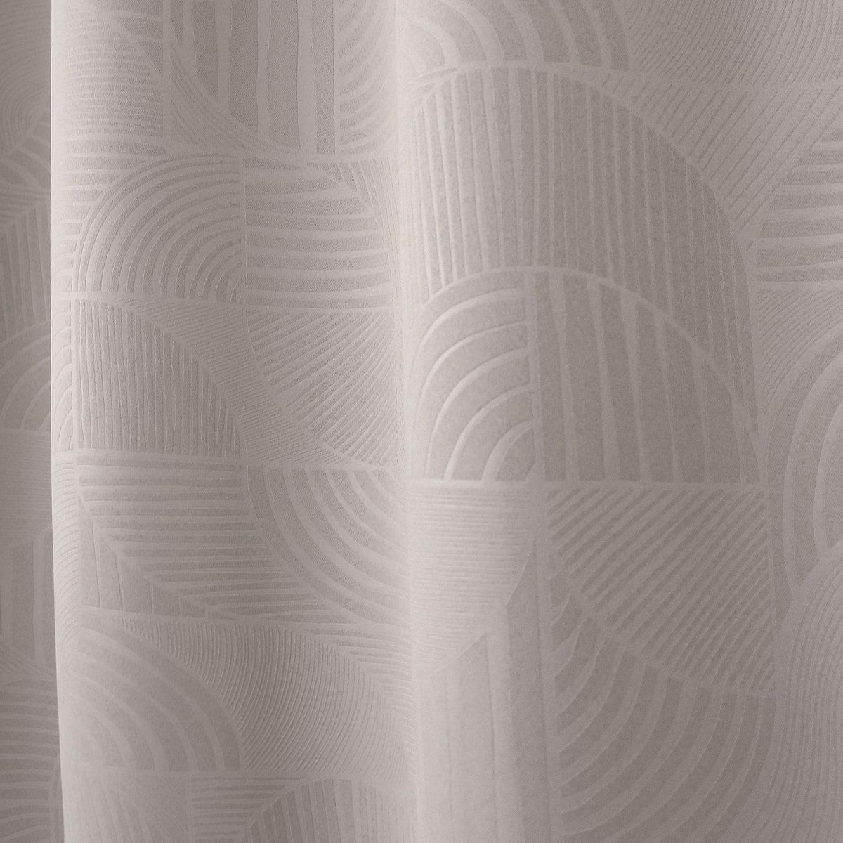 TOILINUX Rideau frappé occultant SIGNATURE - 140 x 240 cm - Naturel