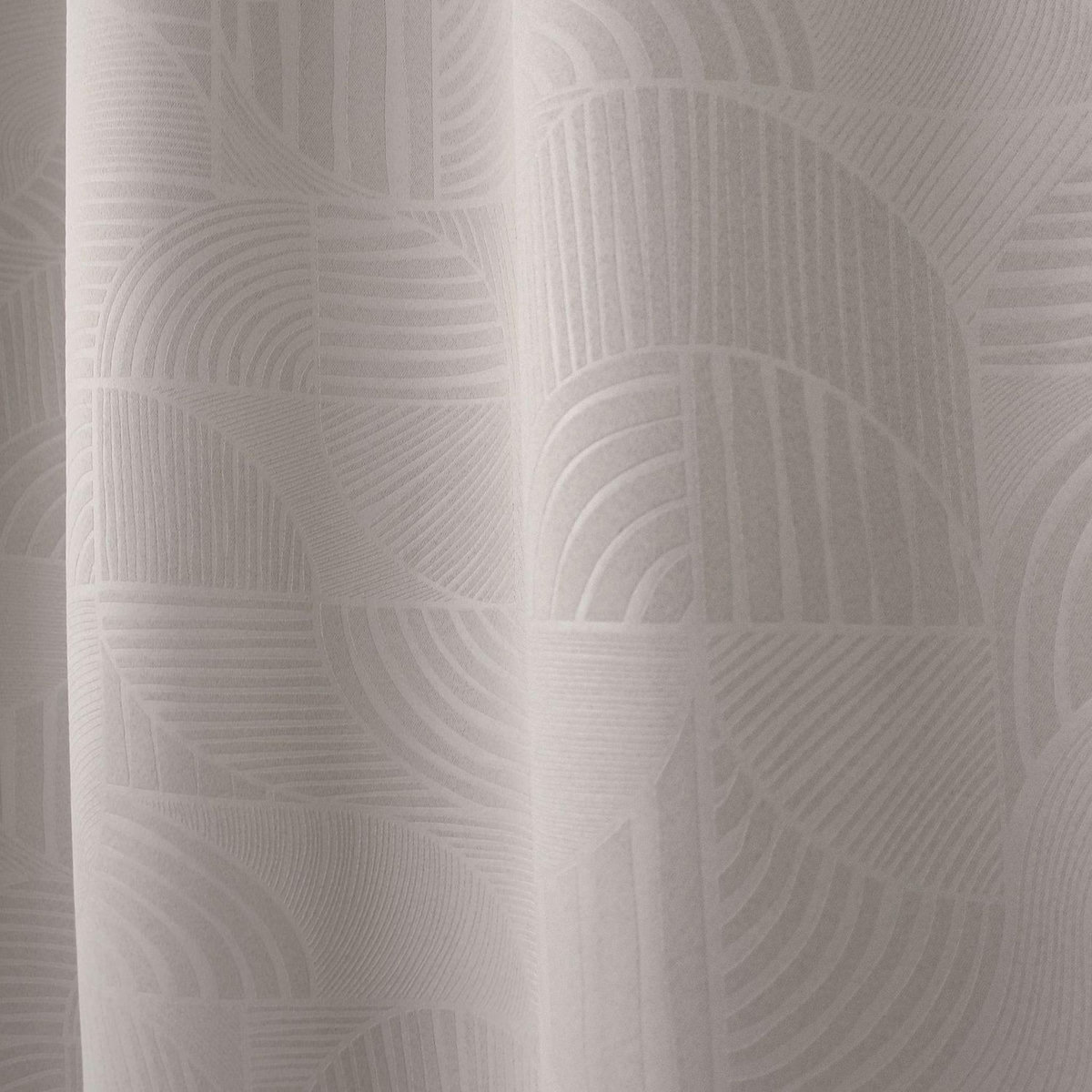 TOILINUX Rideau frappé occultant SIGNATURE - 140 x 240 cm - Naturel