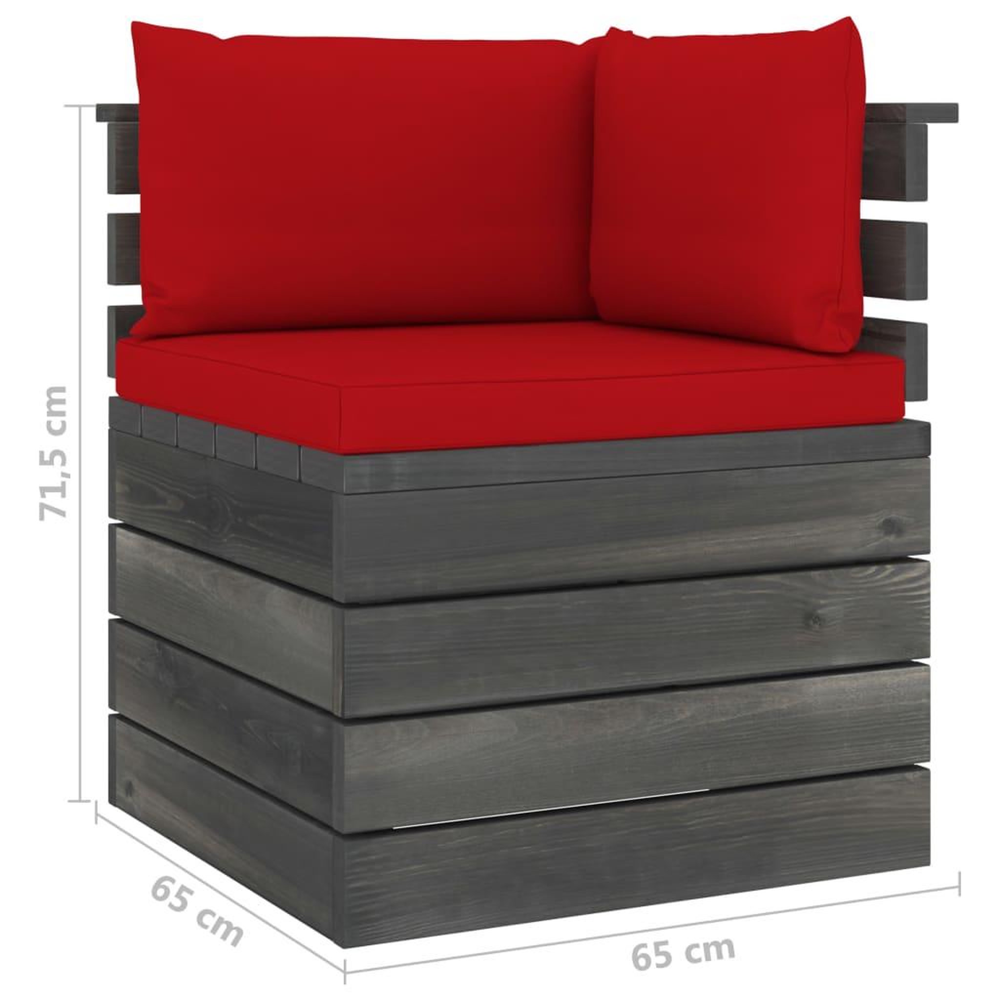 Voir la diapositive 6 : VIDAXL Salon palette de jardin 5 pcs avec coussins Bois de pin massif