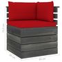 Voir la diapositive 6 : VIDAXL Salon palette de jardin 5 pcs avec coussins Bois de pin massif