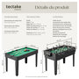 Voir la diapositive 6 : tectake Table de jeu multifonction 15-en-1 noir/vert