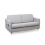 Voir la diapositive 2 : Canapé convertible  140 cm système couchage express 3 places en tissu TAMY