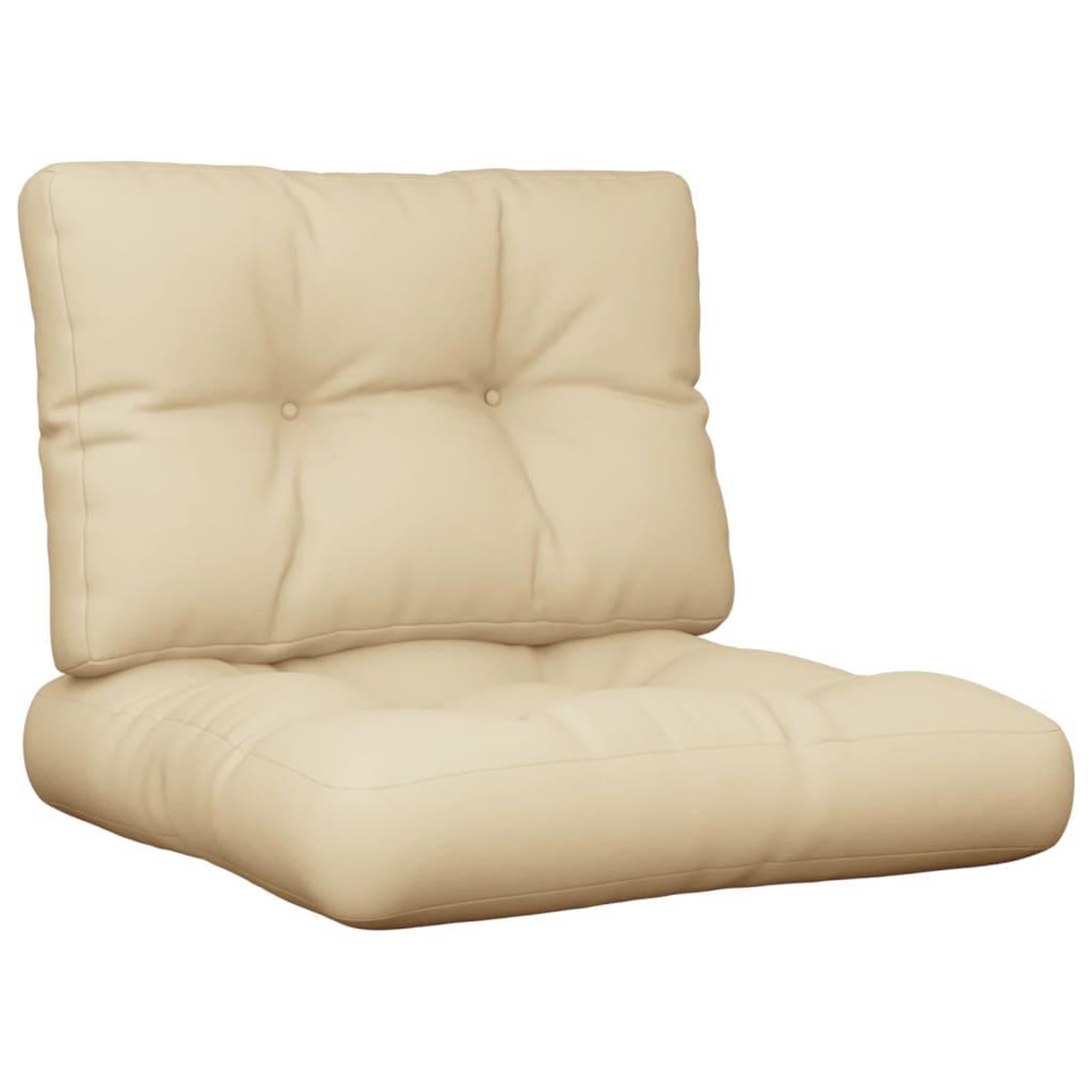 Voir la diapositive 2 : VIDAXL Coussins de palette lot de 2 beige tissu