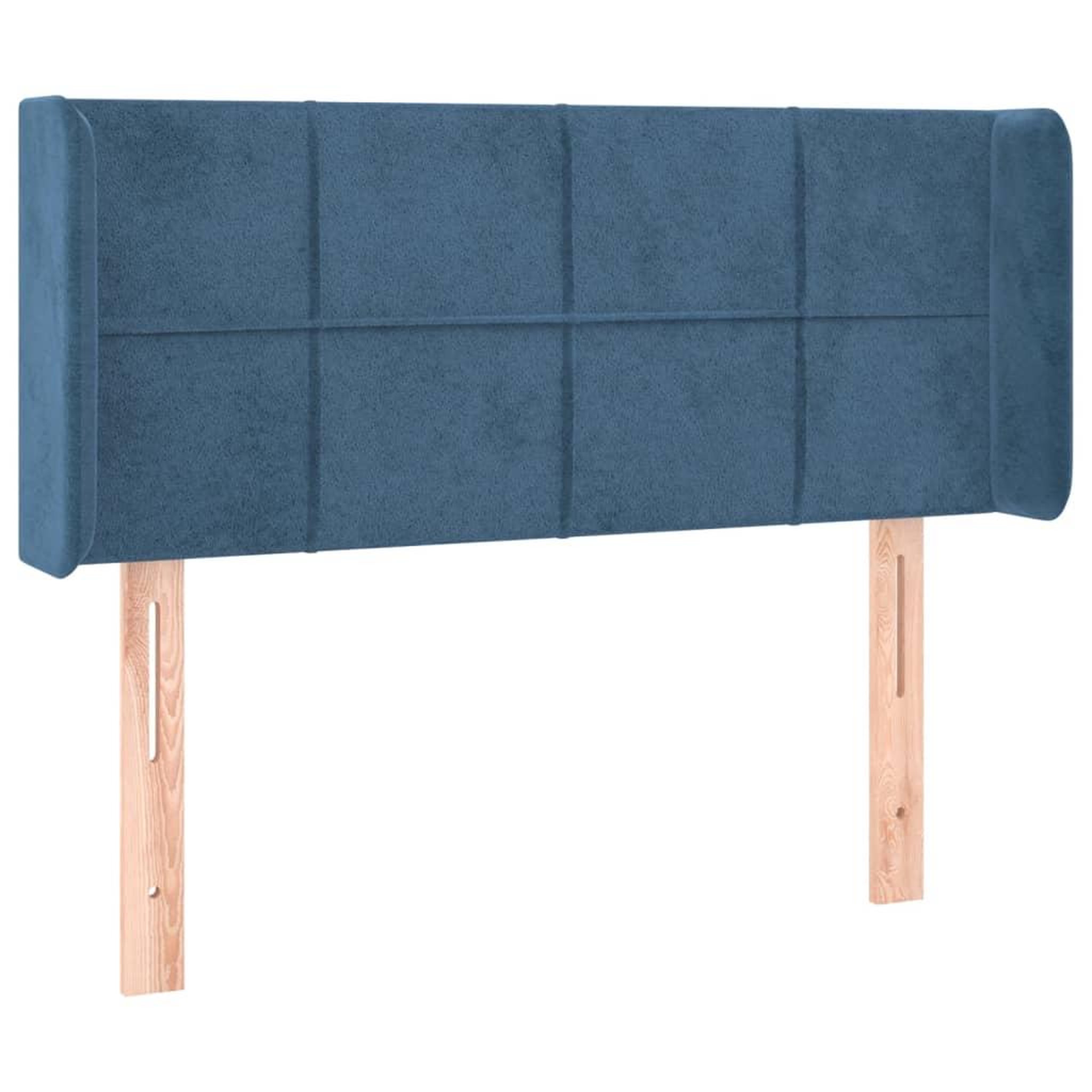 Voir la diapositive 3 : VIDAXL Tete de lit a LED Bleu fonce 83x16x78/88 cm Velours