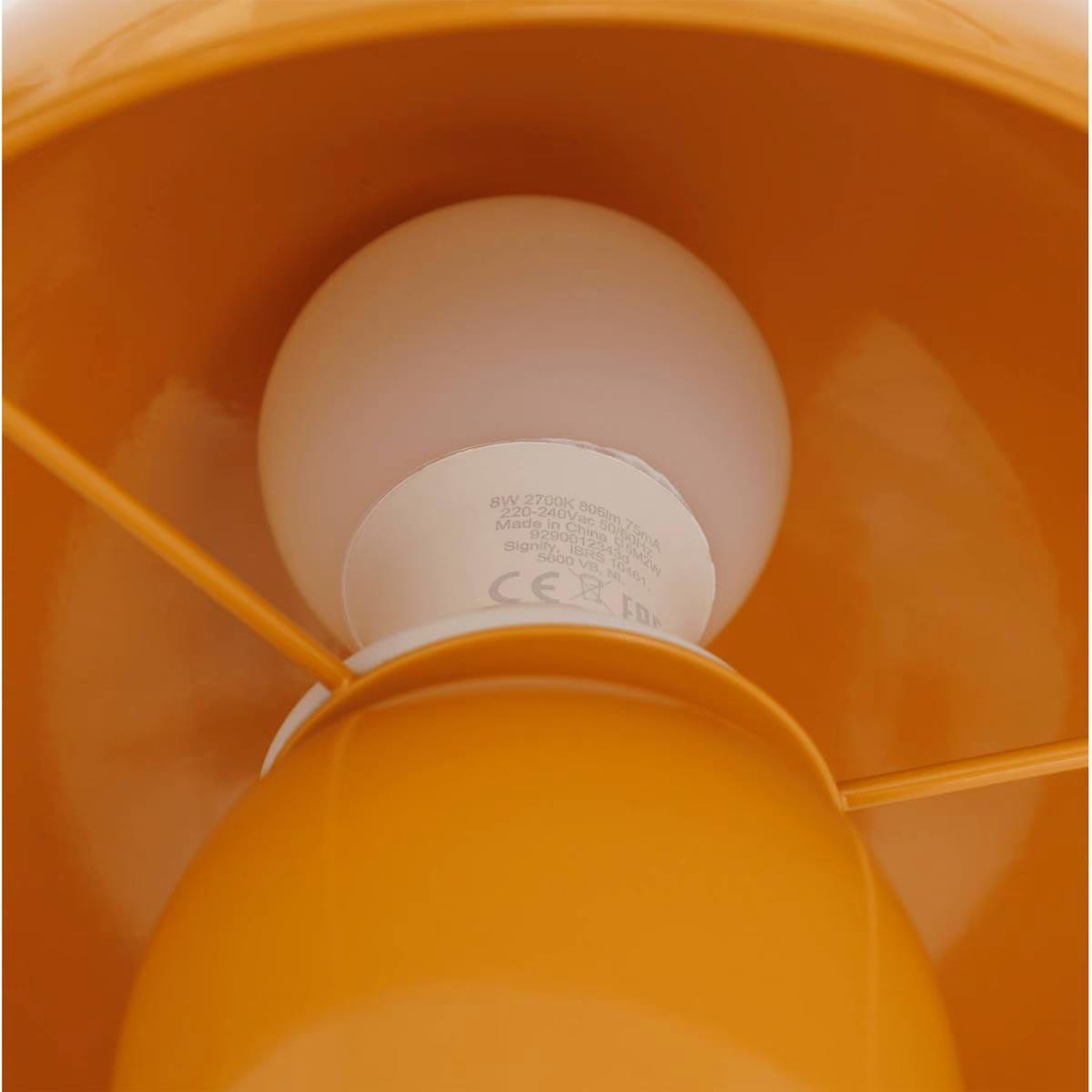 Voir la diapositive 2 : ATMOSPHERA Lampe à poser champignon  lito  24cm ocre