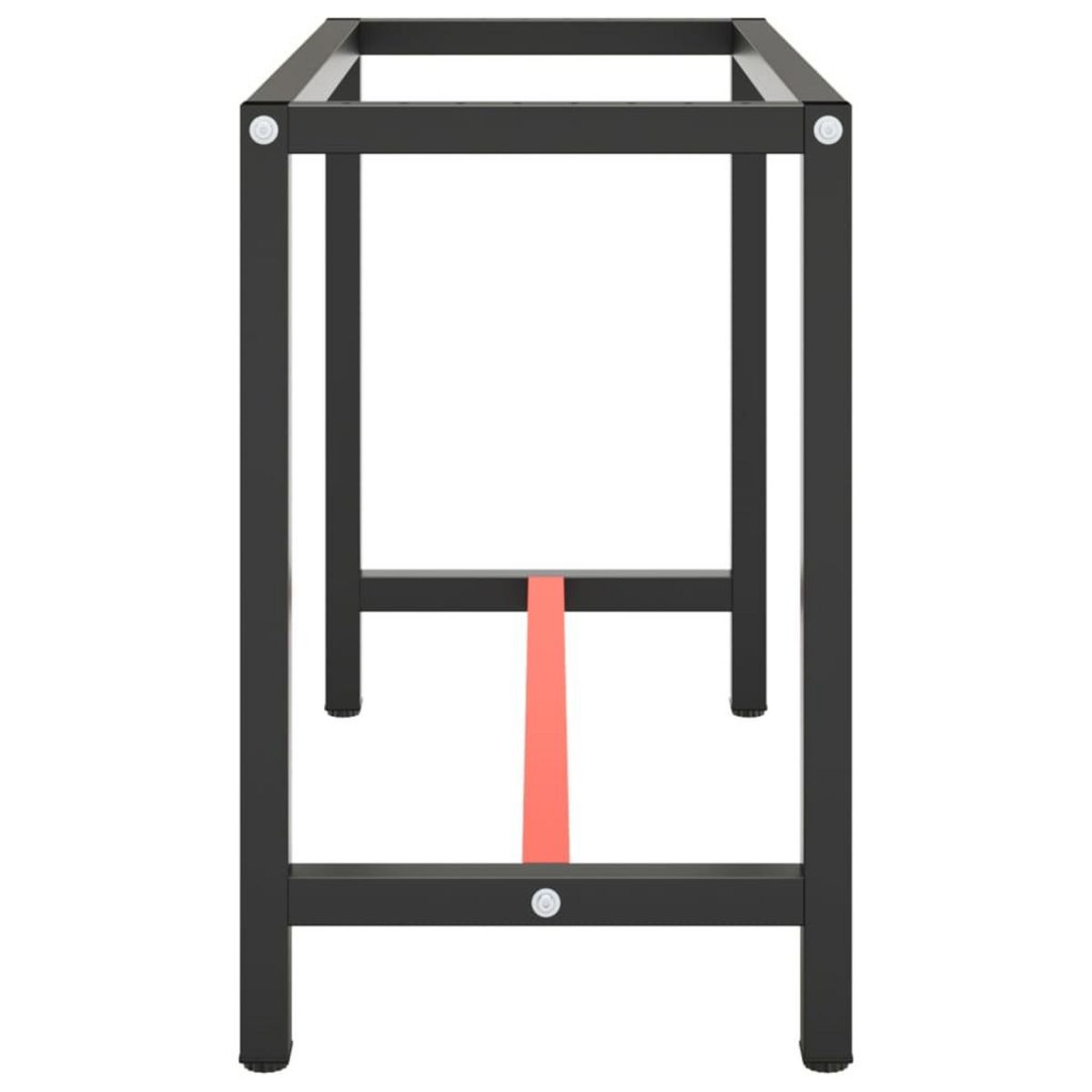 VIDAXL Cadre de banc de travail Noir et rouge mat 110x50x79 cm Metal