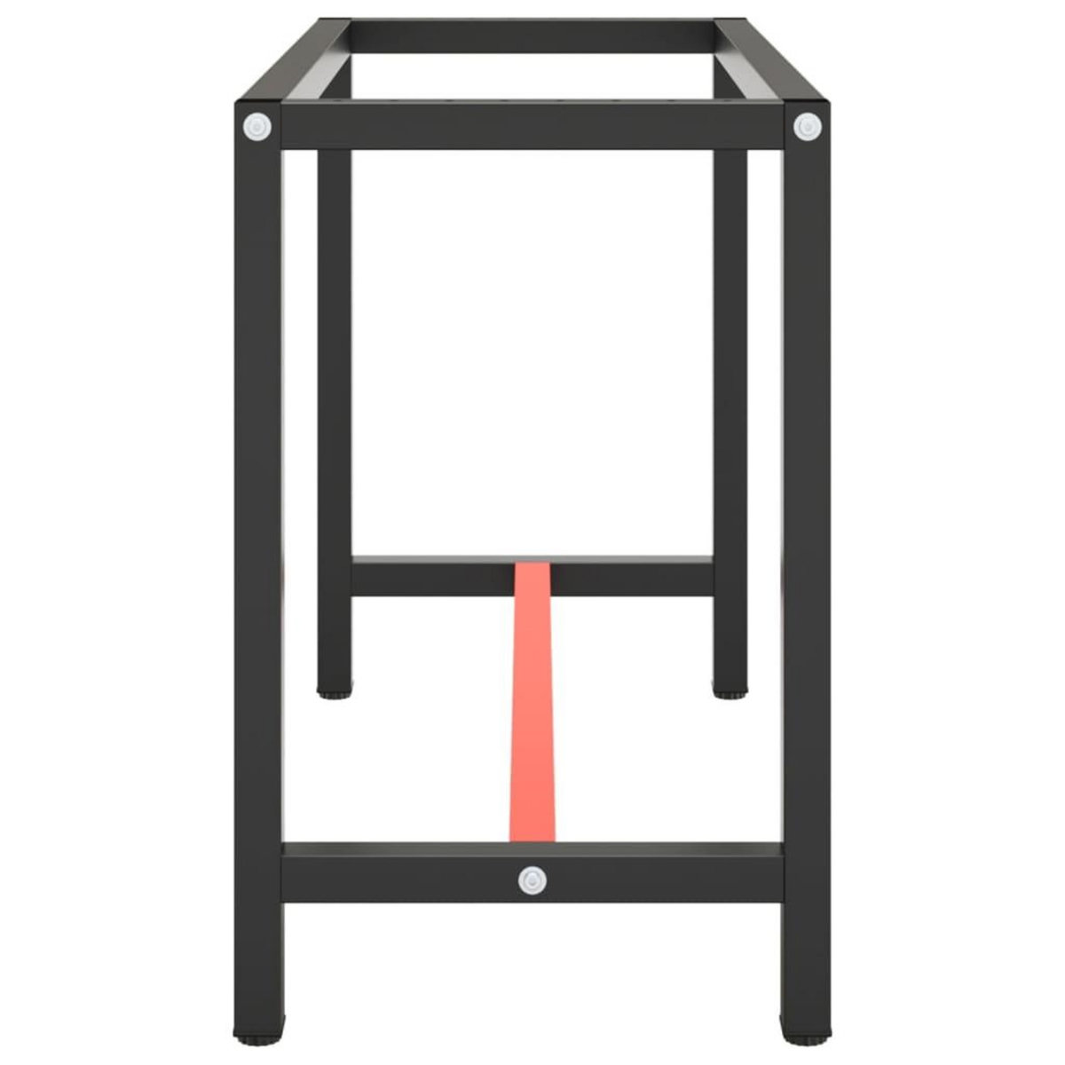VIDAXL Cadre de banc de travail Noir et rouge mat 110x50x79 cm Metal