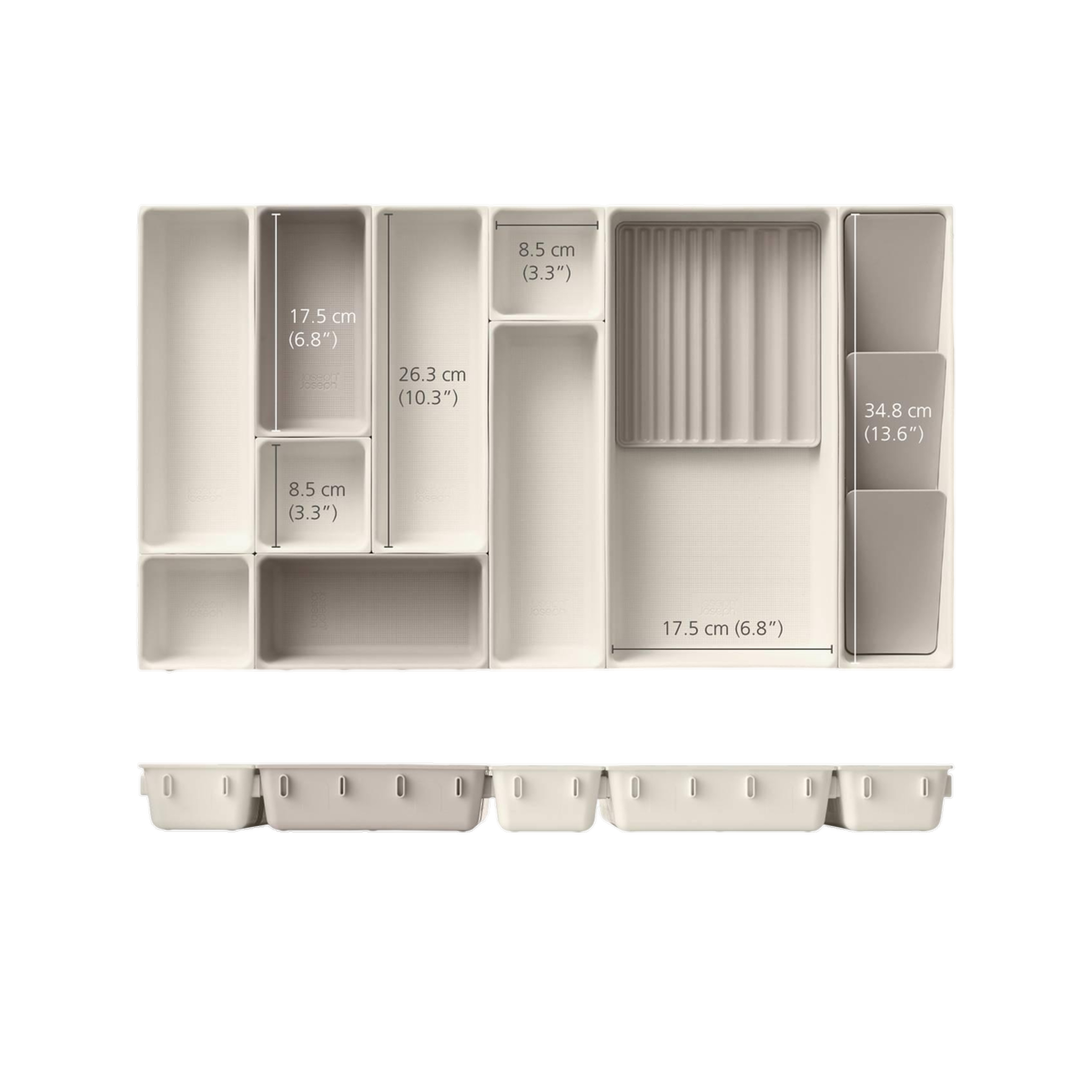Voir la diapositive 3 : Joseph Joseph Organisateur de maquillage modulaire Joseph Joseph  beige