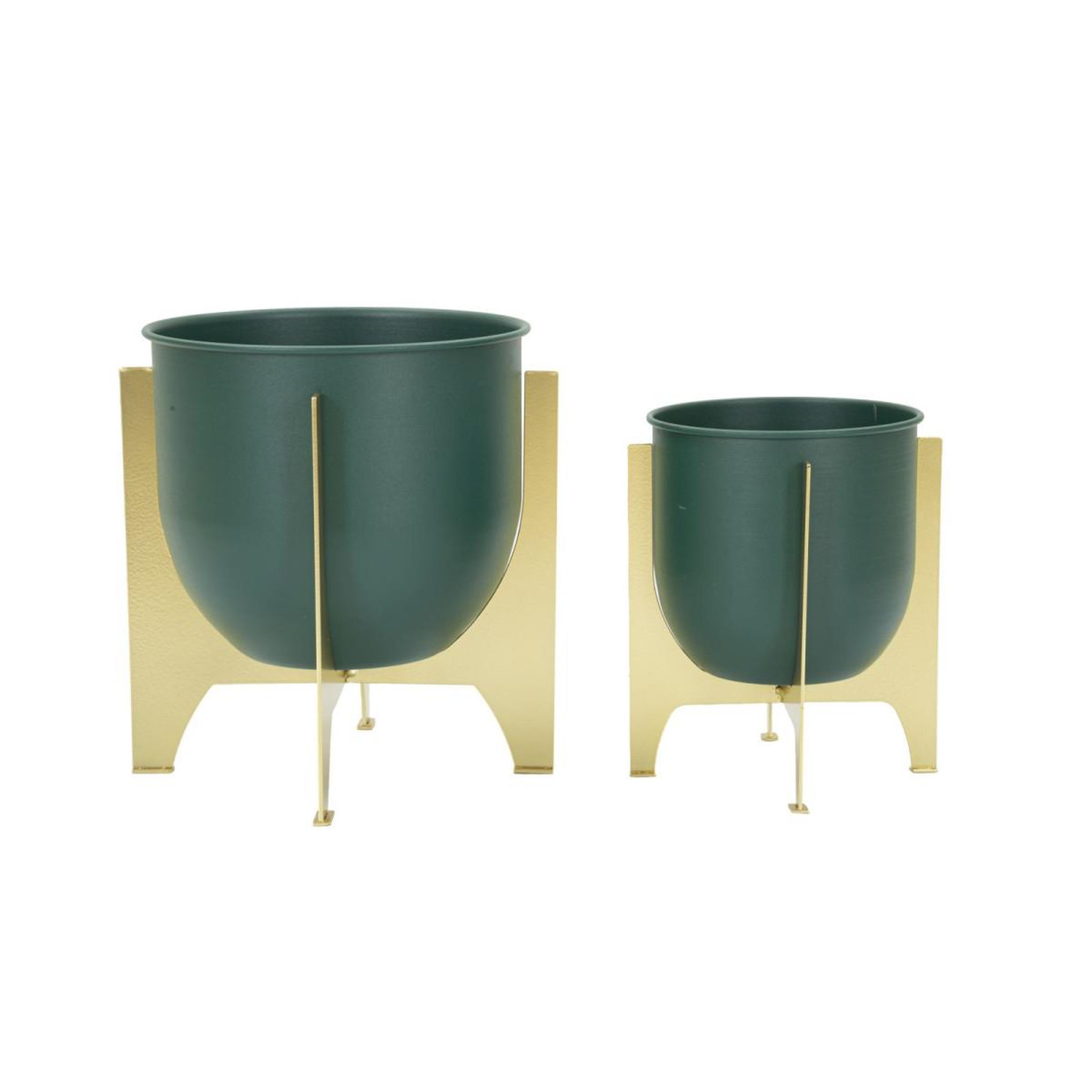Paris Prix Lot de 2 cache-pots design  grent  26cm vert & or