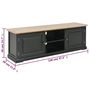 Voir la diapositive 6 : VIDAXL Meuble TV Noir 120x30x40 cm Bois