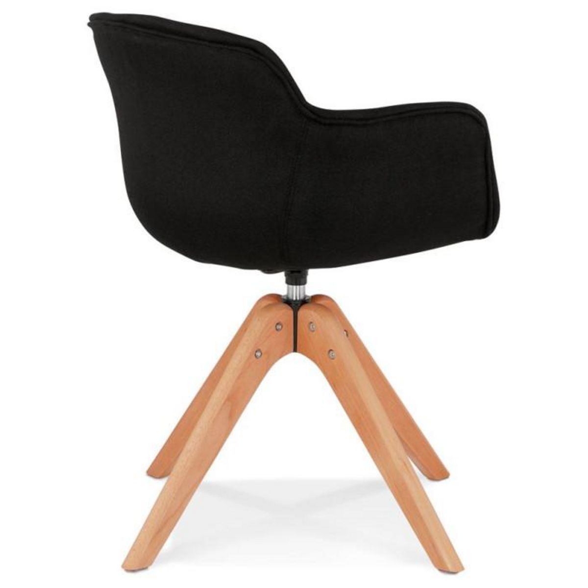 Paris Prix Fauteuil Design  Militao  80cm Noir & Naturel