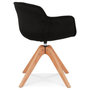 Voir la diapositive 4 : Paris Prix Fauteuil Design  Militao  80cm Noir & Naturel