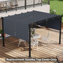 Voir la diapositive 2 : OUTSUNNY Lot de 2 toiles de rechange pergola rétractable 3 x 3 m polyester anti-UV30+ anthracite