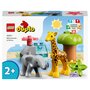 Voir la diapositive 1 : LEGO Duplo 10971 Animaux sauvages d'Afrique, Jouet sur le Safari pour Enfants de 2 Ans avec Figurines d'Éléphant et de Girafe, avec Tapis de Jeu