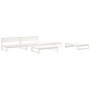 Voir la diapositive 2 : VIDAXL Salon de jardin 5 pcs blanc bois massif de pin