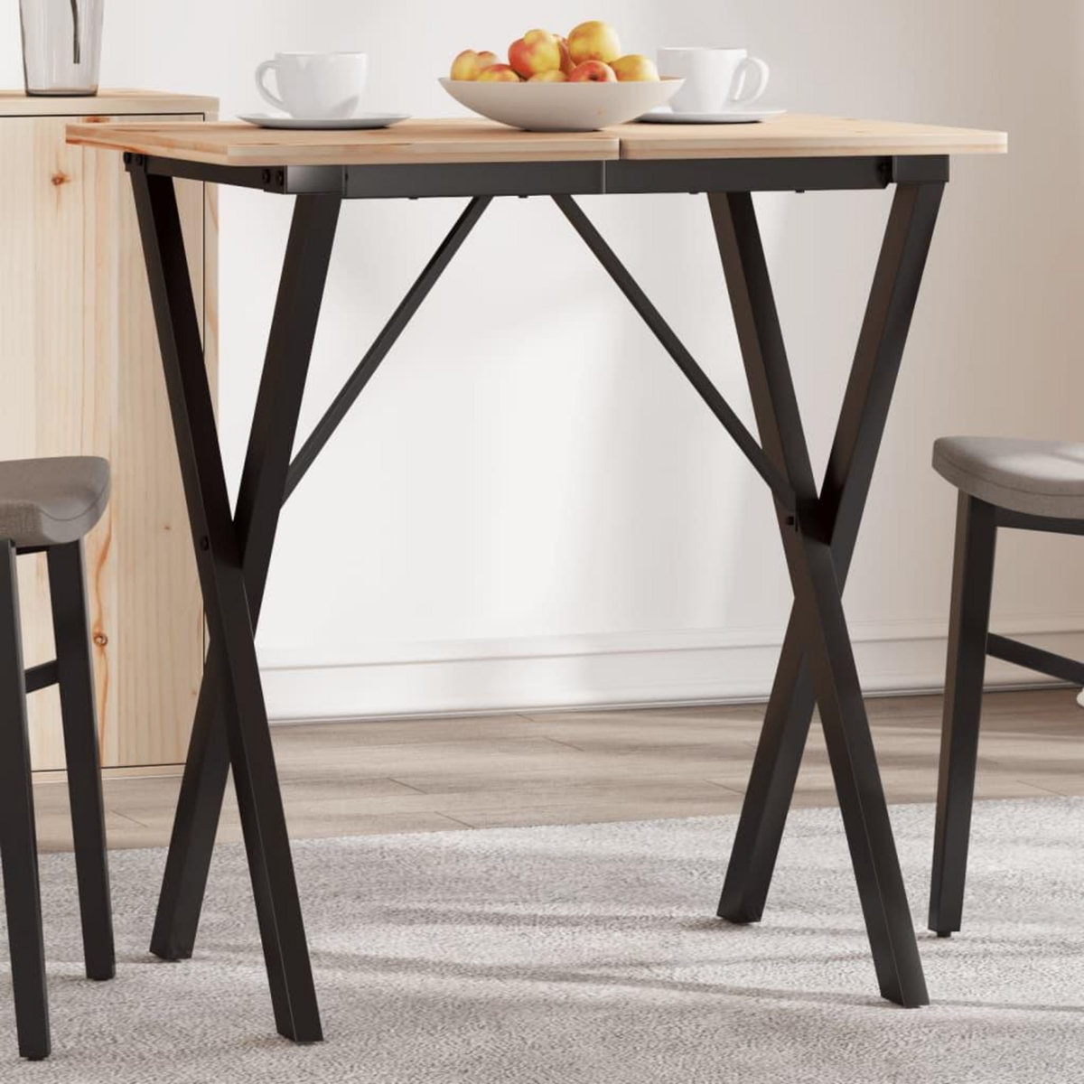 VIDAXL Pieds de table a manger cadre en X 60x40x73 cm acier