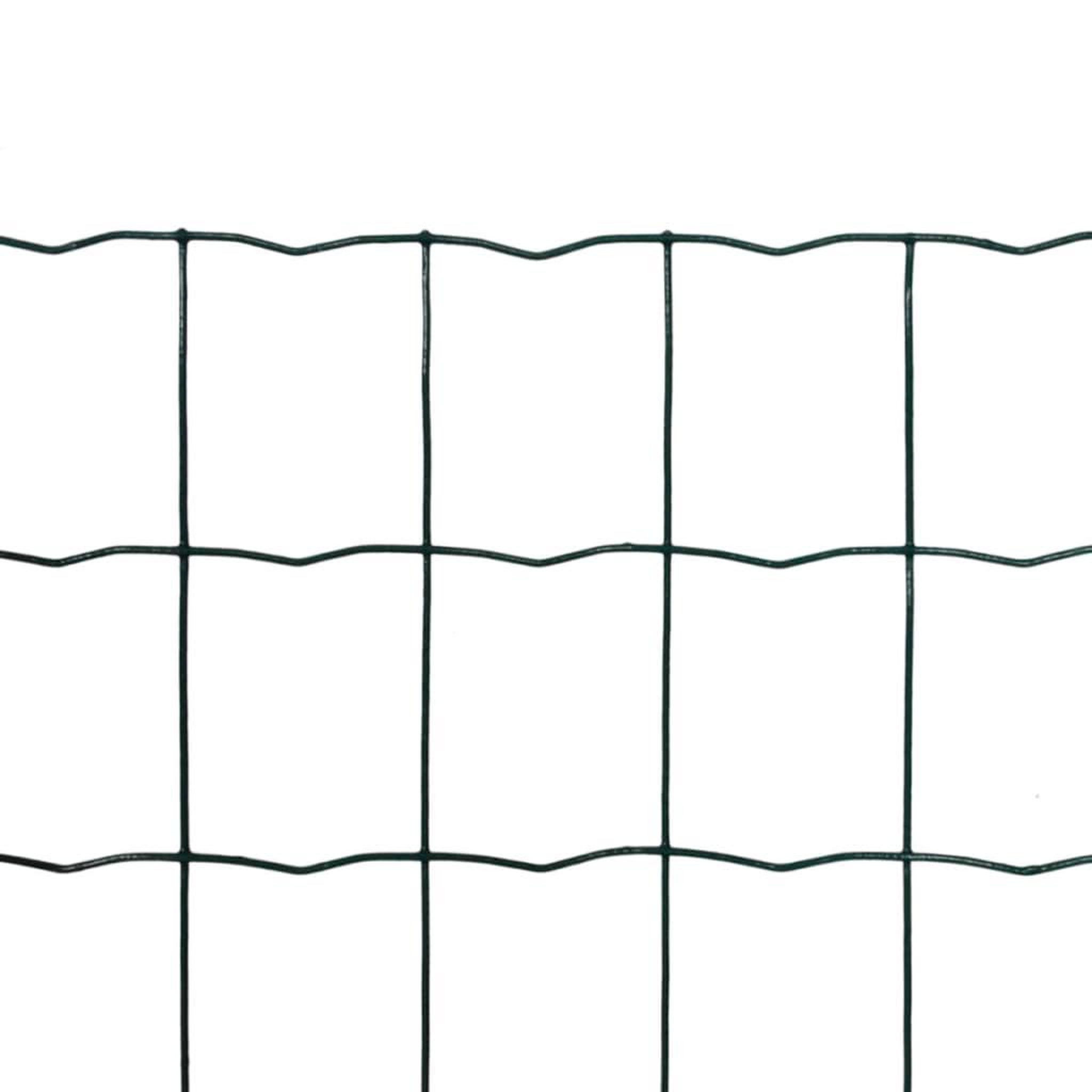 Voir la diapositive 2 : VIDAXL Cloture Euro Acier 25 x 1,7 m Vert