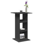 VIDAXL Table de bar avec rangement noir 60x60x102 cm bois d'ingenierie