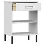 Voir la diapositive 5 : VIDAXL Armoire console avec pieds en metal Blanc Bois pin massif OSLO