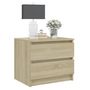 Voir la diapositive 5 : VIDAXL Table de chevet Chene sonoma 50x39x43,5 cm Agglomere