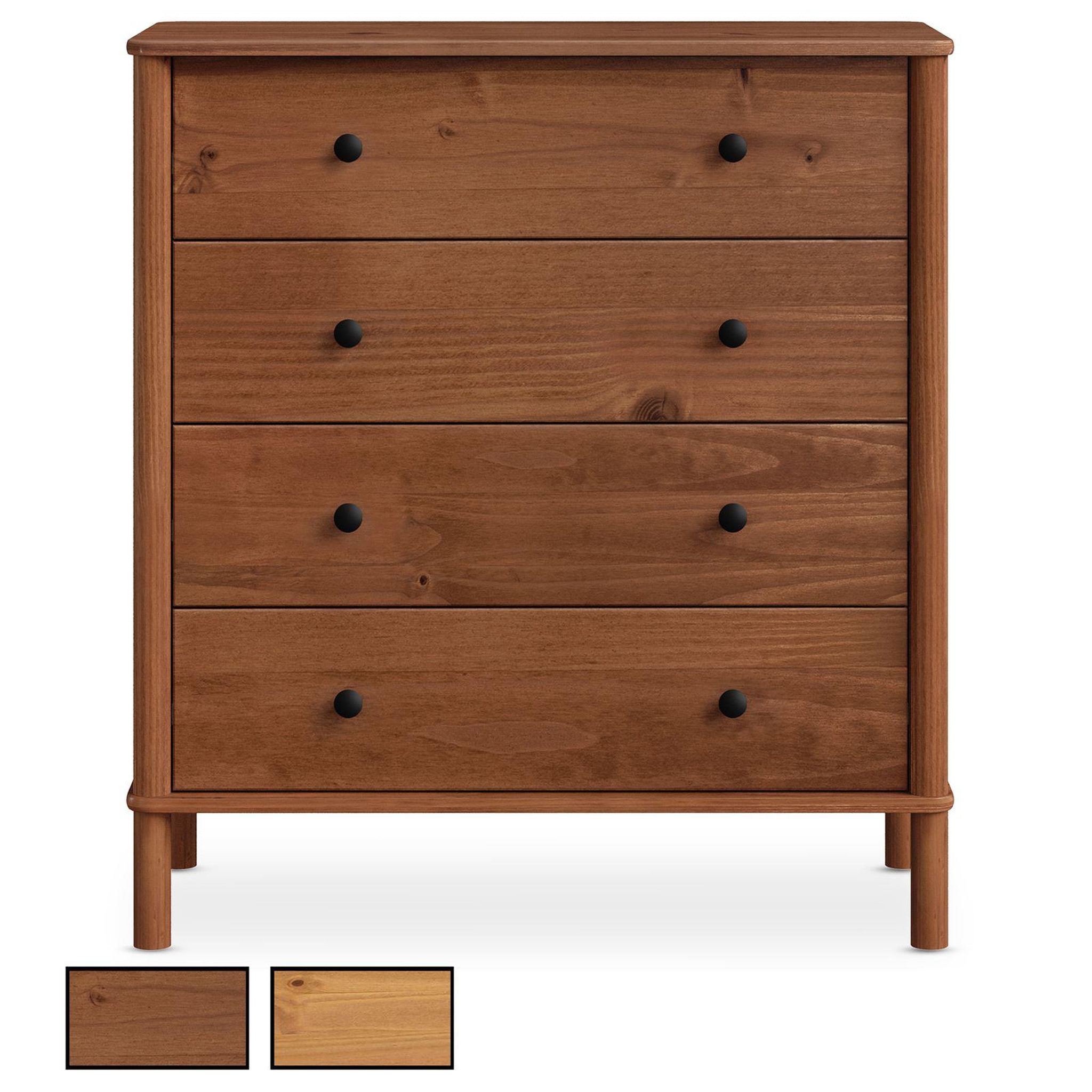 IDIMEX Commode apoana 4 tiroirs en bois massif. Coloris disponibles : Marron