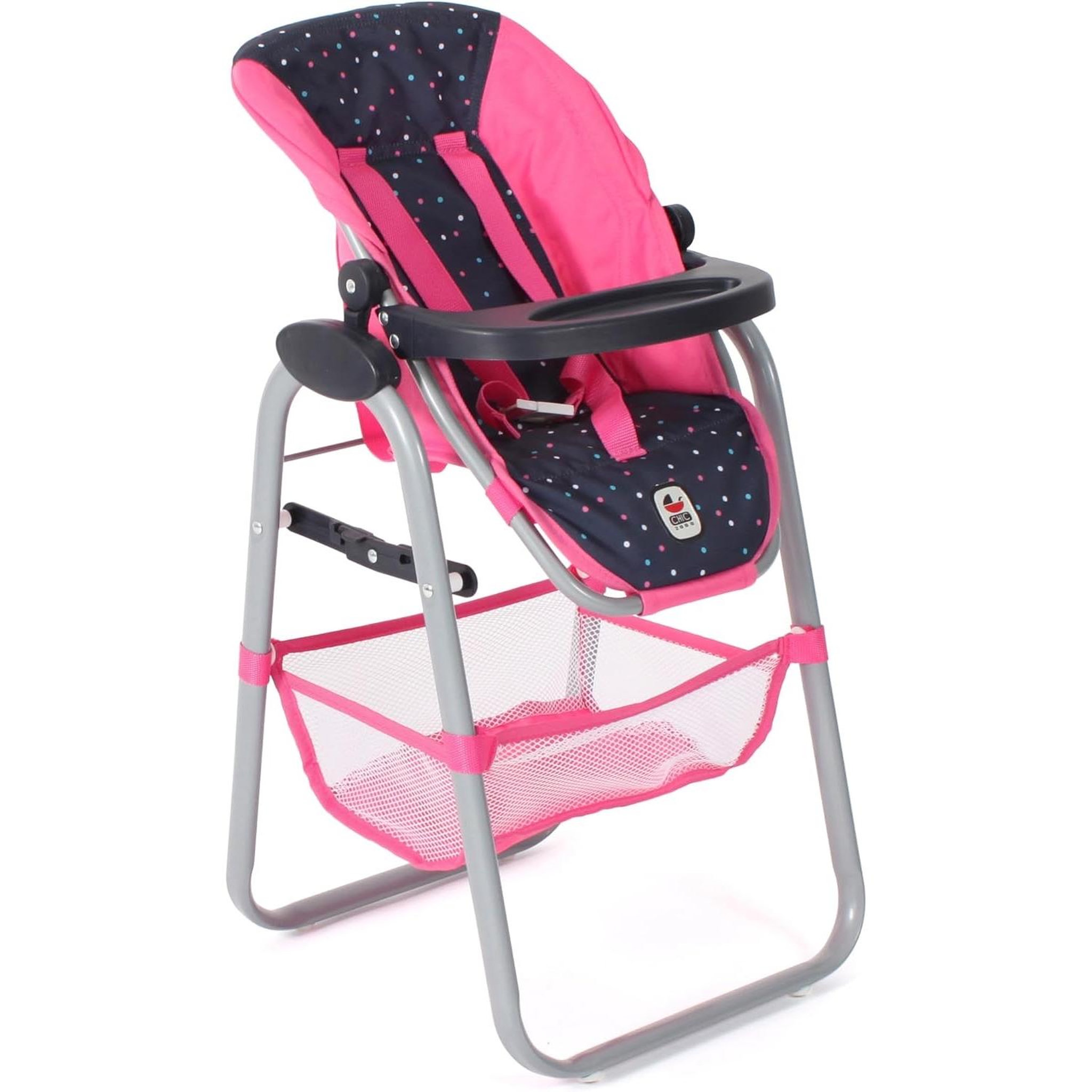 BAYER CHIC 2000 Chaise haute pour poupées Rose à pois