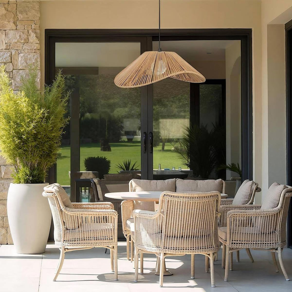 ATMOSPHERA Suspension Extérieure Solaire  Myha  170cm Naturel