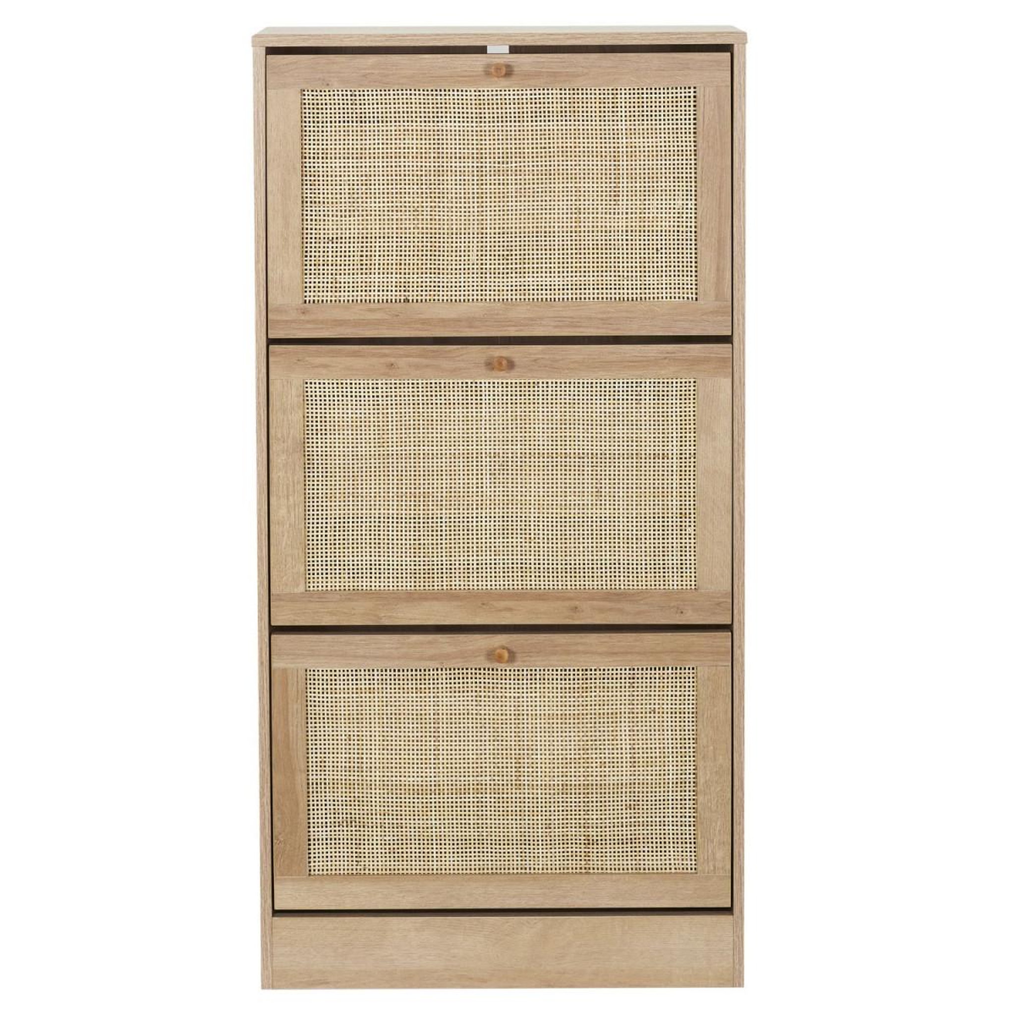 Voir la diapositive 2 : The Home Deco Factory Meuble à chaussures 3 portes  bali  113cm marron