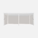 SWEEEK Pergola bioclimatique en aluminium, lames orientables 3x6m Triomphe + 4 stores latéraux 3m. Coloris disponibles : Blanc, Gris