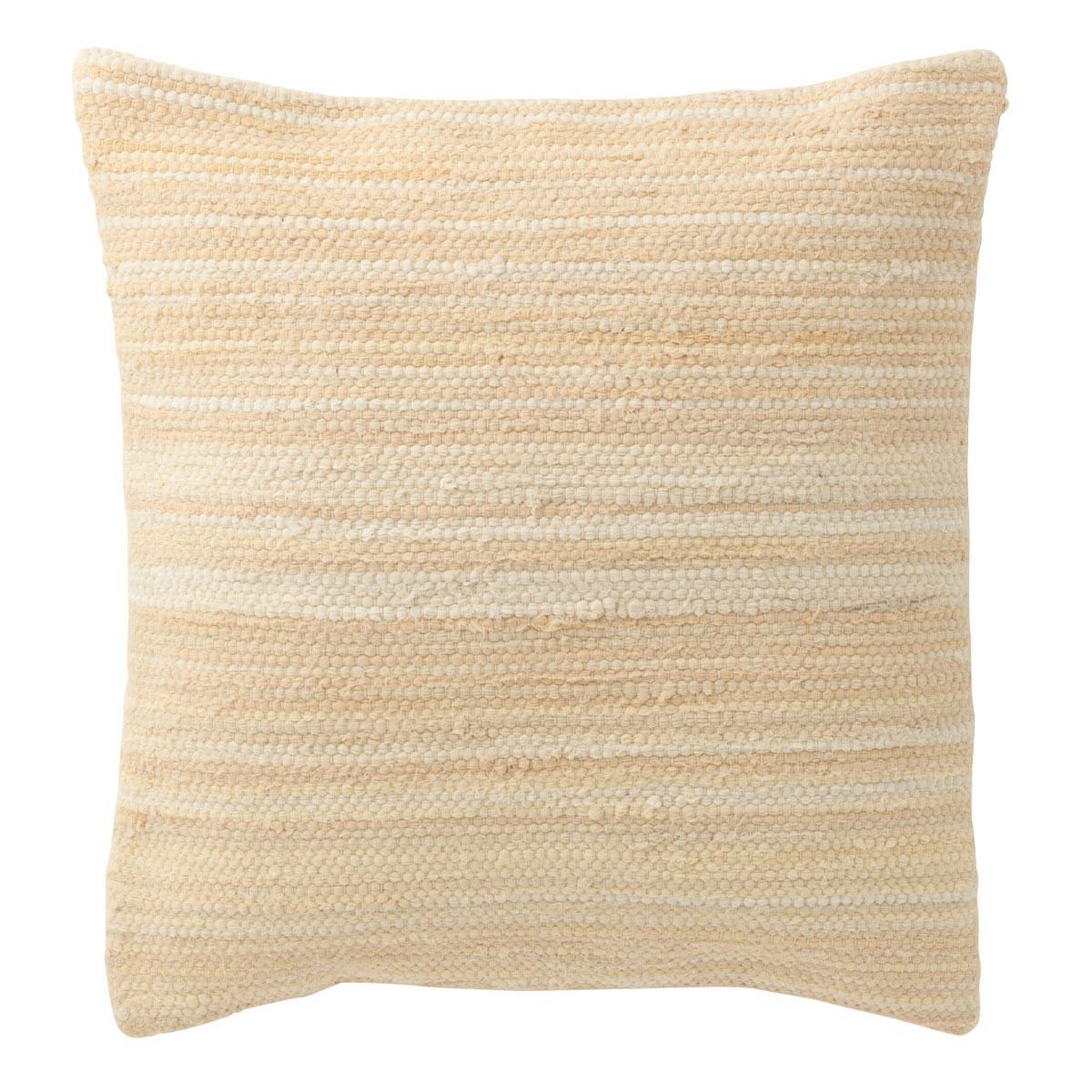 J-LINE Coussin déco en coton  breeze  50x50cm crème & saumon