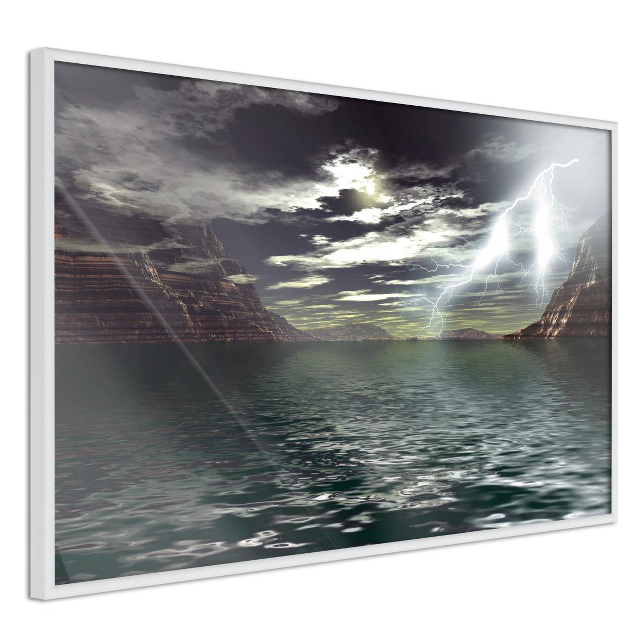 Paris Prix Affiche murale encadrée  storm over the canyon