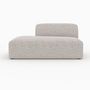 Voir la diapositive 4 : Rendez vous déco Méridienne dossier à droite pour canapé modulable en tissu beige-Hestia
