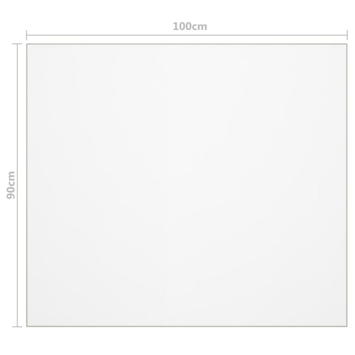 VIDAXL Protecteur de table transparent 100x90 cm 2 mm PVC