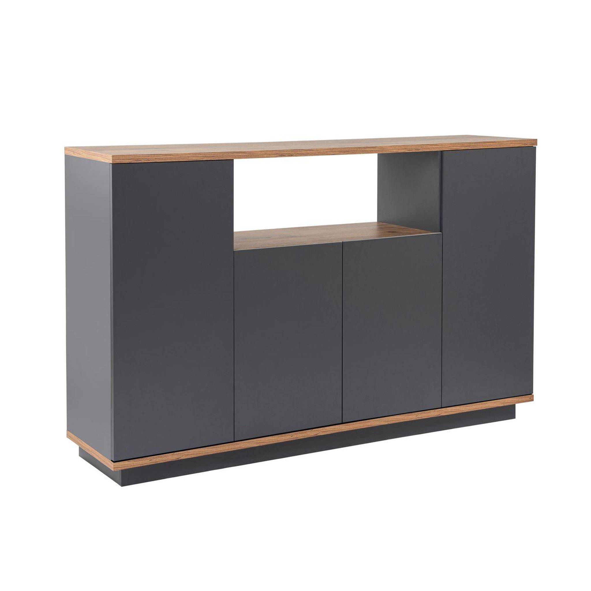 Habitat et Jardin Buffet en bois  arista  - 180 x 44 x 75 cm - gris anthracite