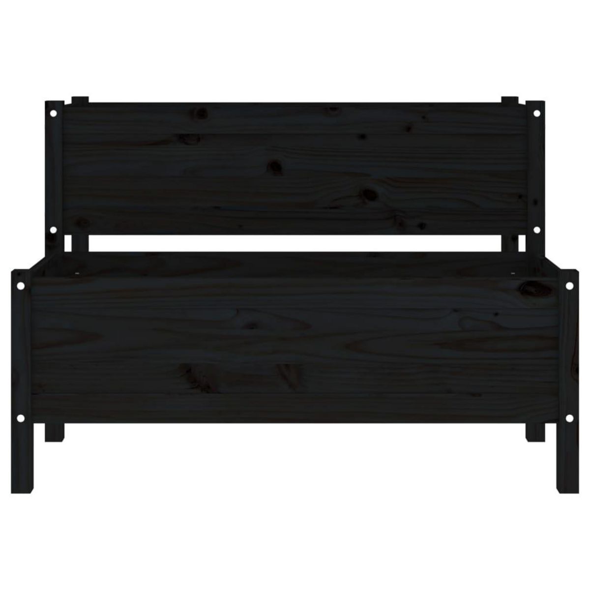 VIDAXL Jardiniere Noir 110x84x75 cm Bois massif de pin