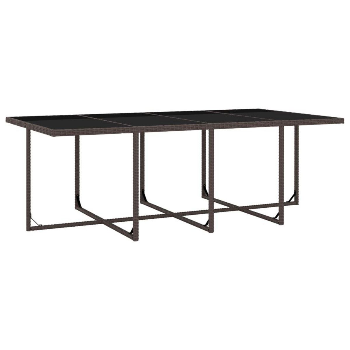 VIDAXL Ensemble a manger d'exterieur et coussins 13 pcs Resine tressee