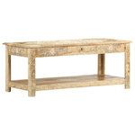 VIDAXL Table basse peinte a main 110x50x45 cm Bois de manguier massif