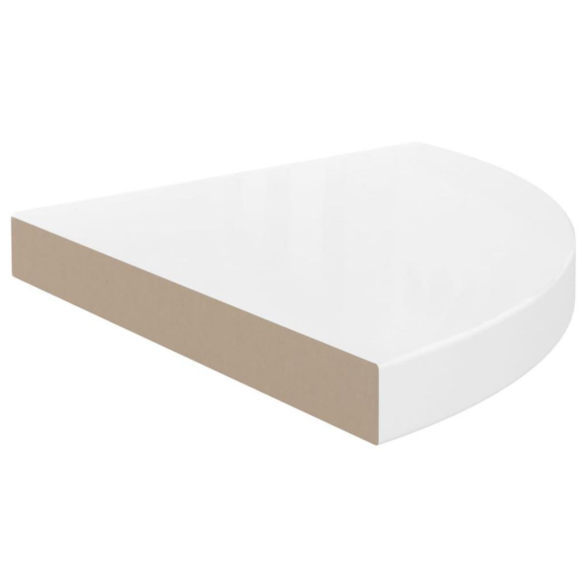 VIDAXL Etageres d'angle flottantes 4pcs blanc brillant 35x35x3,8cm MDF