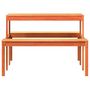 Voir la diapositive 4 : VIDAXL Table de pique-nique cire marron 110x134x75 cm bois massif pin