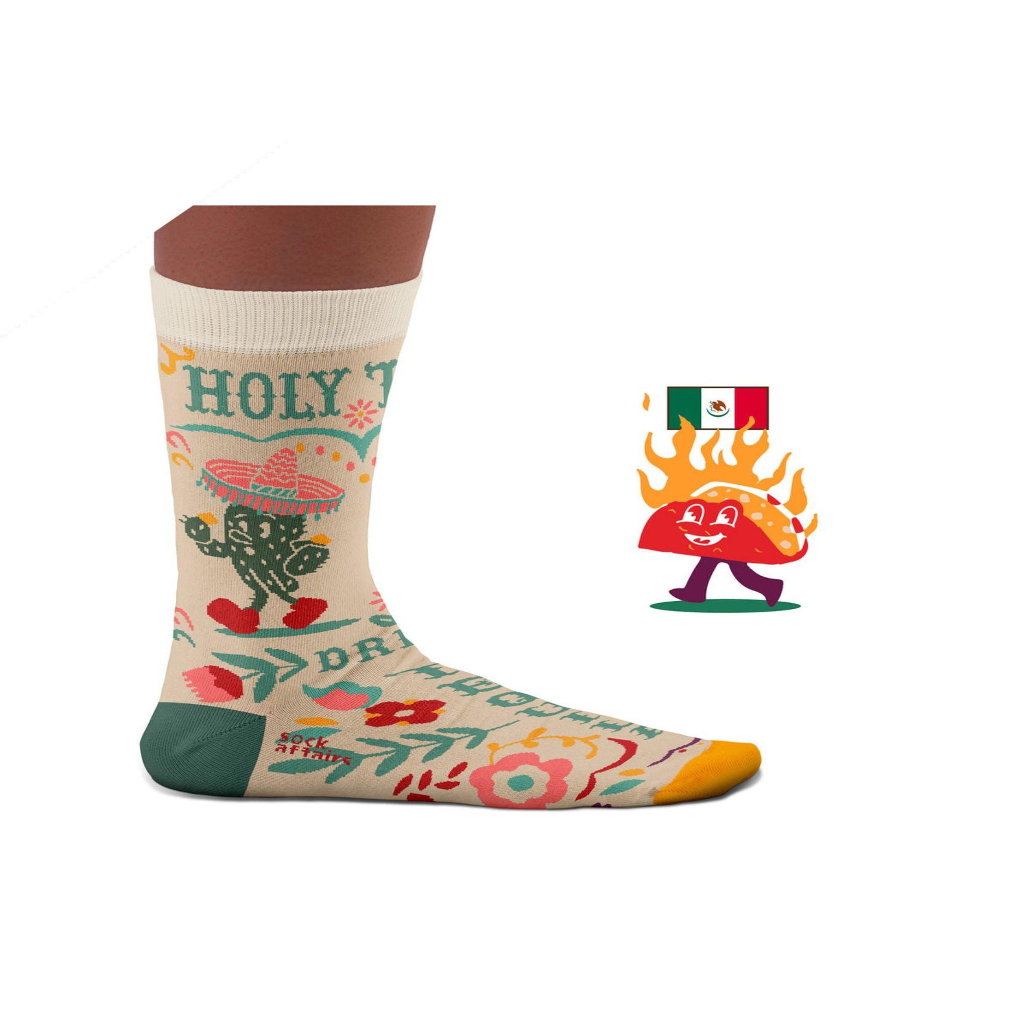 Voir la diapositive 2 : SOCK AFFAIRS Chaussettes tacos mexicains