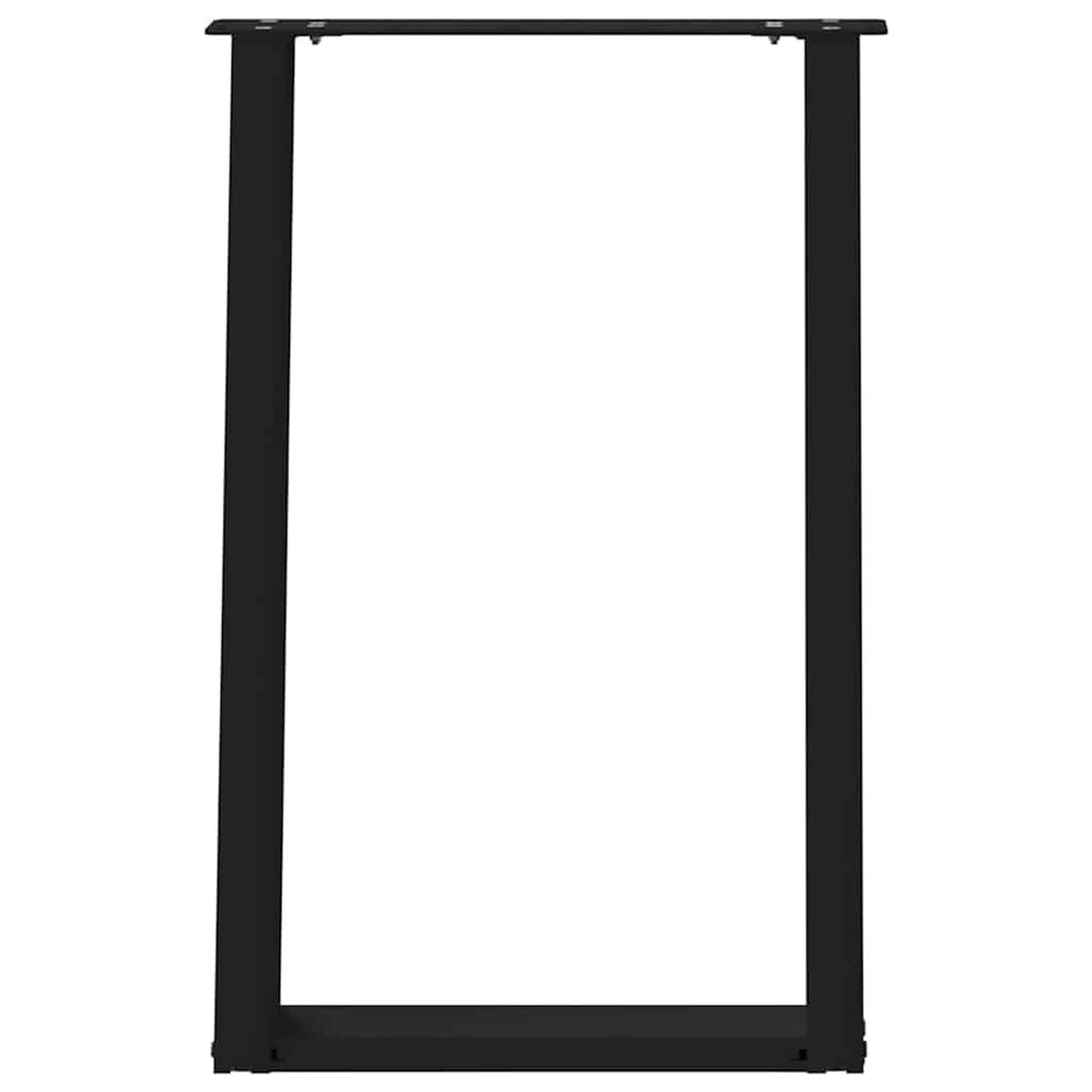 Voir la diapositive 5 : VIDAXL Pieds de table a manger forme de U 2 pcs noir 60x(72-73) cm